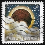 Sixième timbre Eclipse solaire