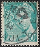 50c turquoise (Postes française)