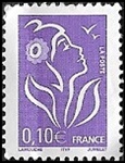 Marianne de Lamouche  0,10€ violet-rouge (ITVF)