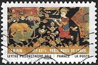 Iran - Fin XVIe s - Motifs de tapis iranien en laine Paris Musée du Louvre