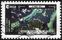 Barrière de corail et île volcanique en Polynésie fran?aise - 14 Avril 2017