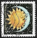 Troisième timbre Soleil et lune