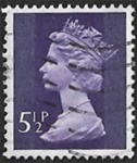 Reine Elizabeth II - 51/2P  violet noirâtre