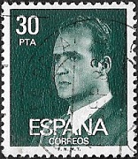Roi Juan Carlos 30 noir bleu vert