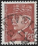 Maréchal Pétain - 1F20 brun-rouge type Hourriez
