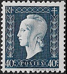 Marianne de Dulac - 40c bleu-noir