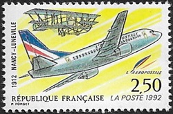 1ére liaison postale aérienne Nancy-Lunéville
