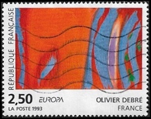 Europa Olivier Debré "Rouge rythme bleu"
