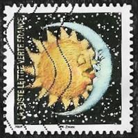 Troisième timbre Soleil et lune