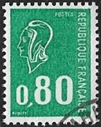 Marianne de Béquet - 80c vert gravé