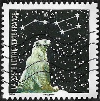 Septième timbre Ours polaire et constellation Grande