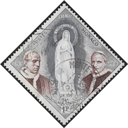 Statue de Marie , Pape Pie XII et Pape Pie IX